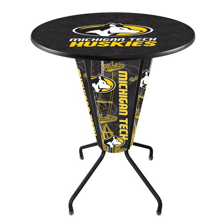 Holland Bar Stool Co Lighted 42" Black Michigan Tech Pub Table L218B42MITech36RMITech